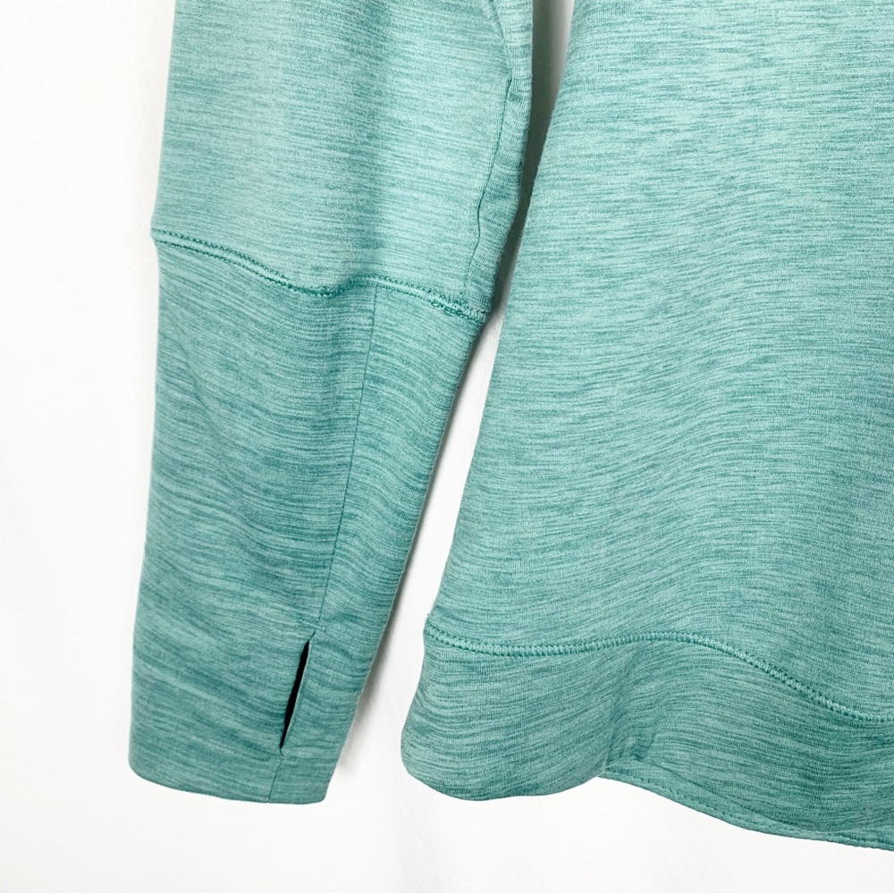 Apana Quarter Zip Long Sleeve Track Jacket Soft Green Thumbholes size M - Picture 5 of 10